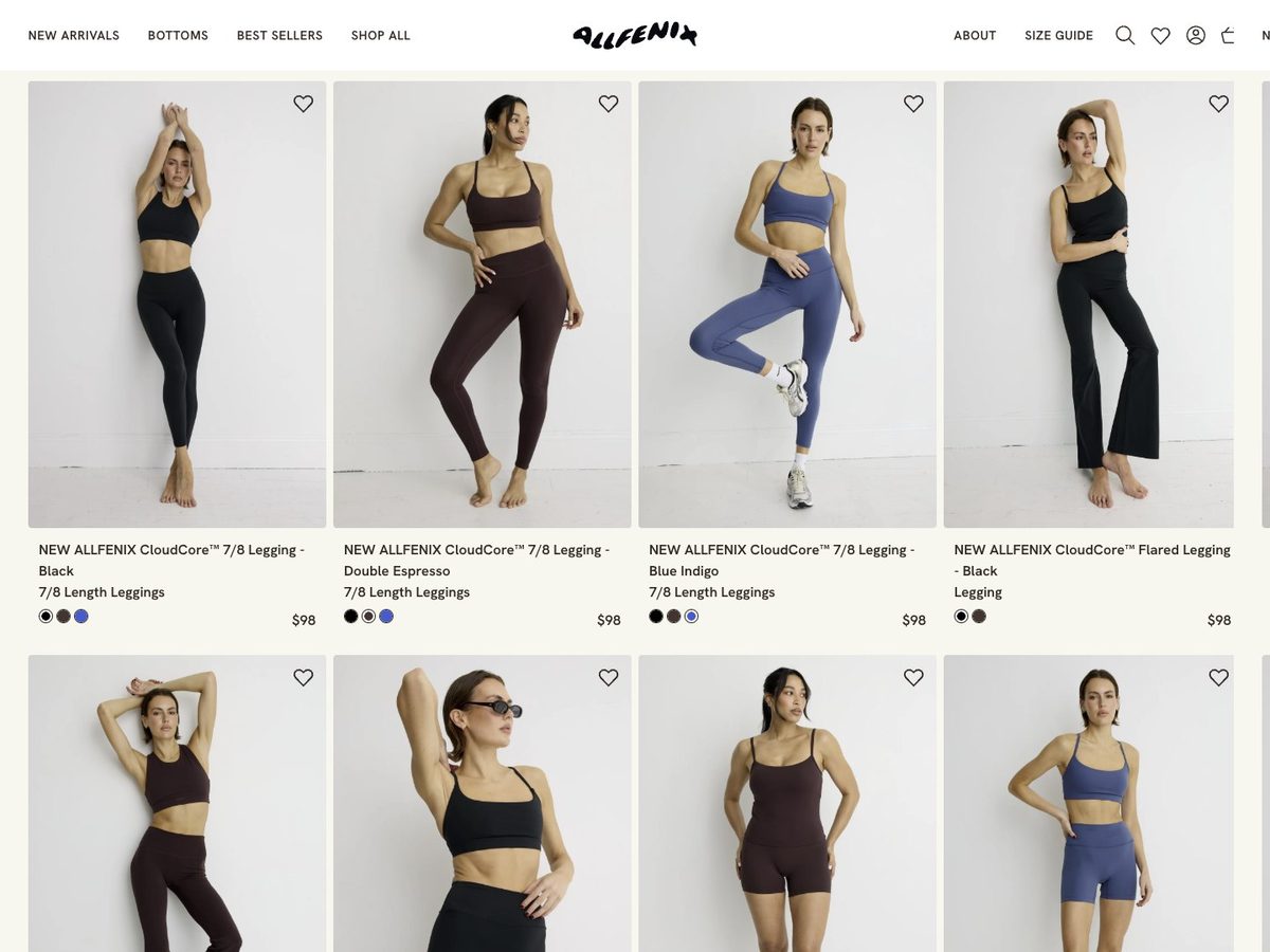 All Fenix Shopify storefront